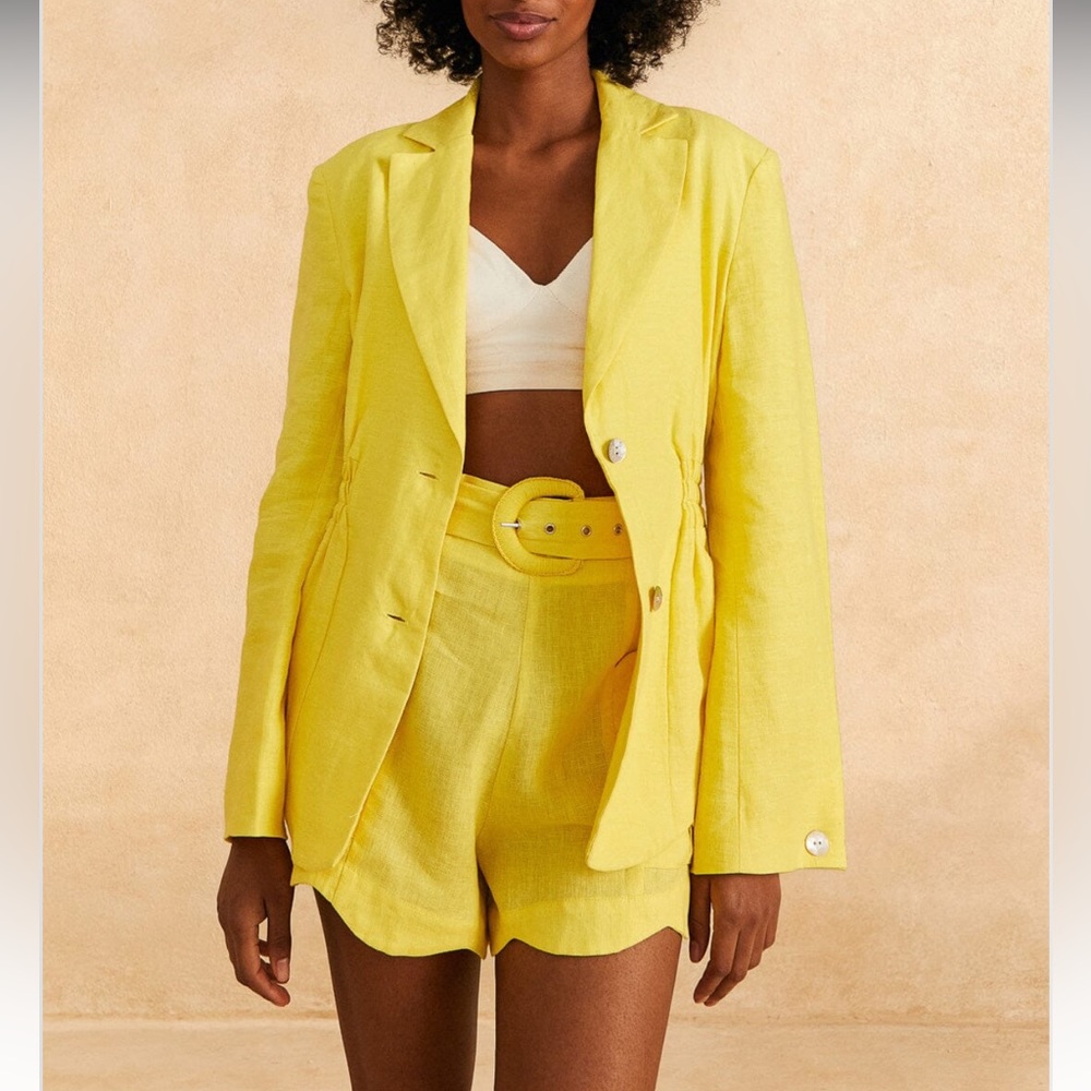 NWT - FARM Rio - Bright Yellow Shorts - Small